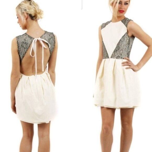 TEMPEST Riri Lace Detail Backless Dress Sz 10 - Picture 1 of 8